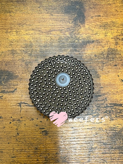 Replacement 16oz Blinged Colored Lids (Fits 16oz Can Shaped Cups) 23 - Silver Black Weefers