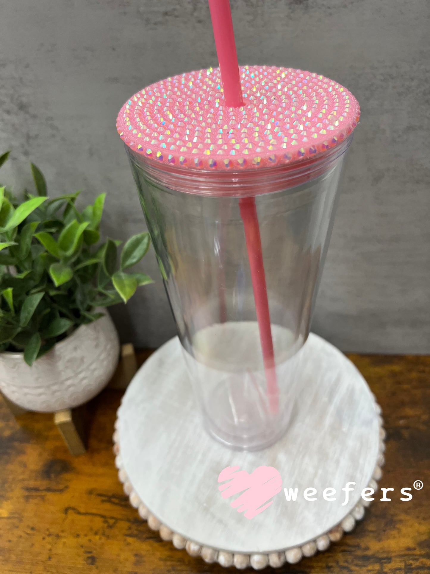 Replacement 24oz Blinged Colored Lids (Fits 24oz AGH Snow Globe Cups) Weefers