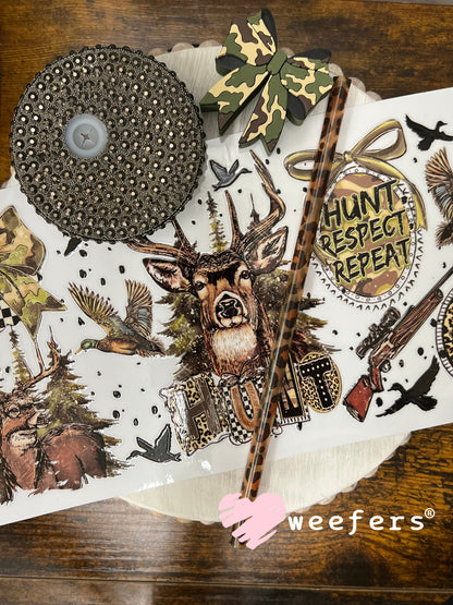 UV DTF Cup Wrap – Hunt Respect Repeat Weefers