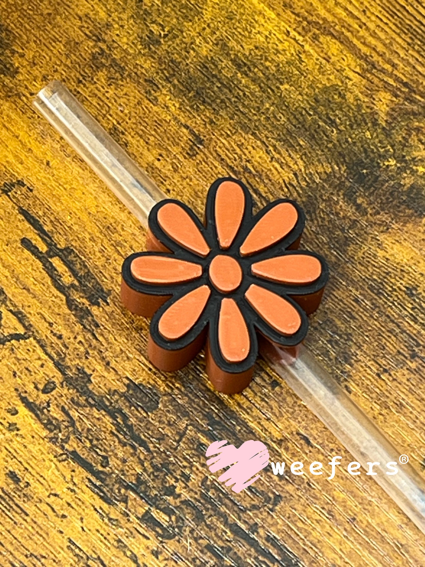 Daisy Straw Topper Buddy Rust and Black - Large Weefers