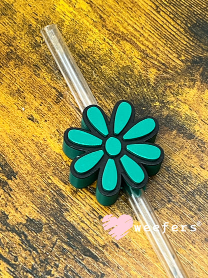 Daisy Straw Topper Buddy Hunter Green and Black - Large Weefers