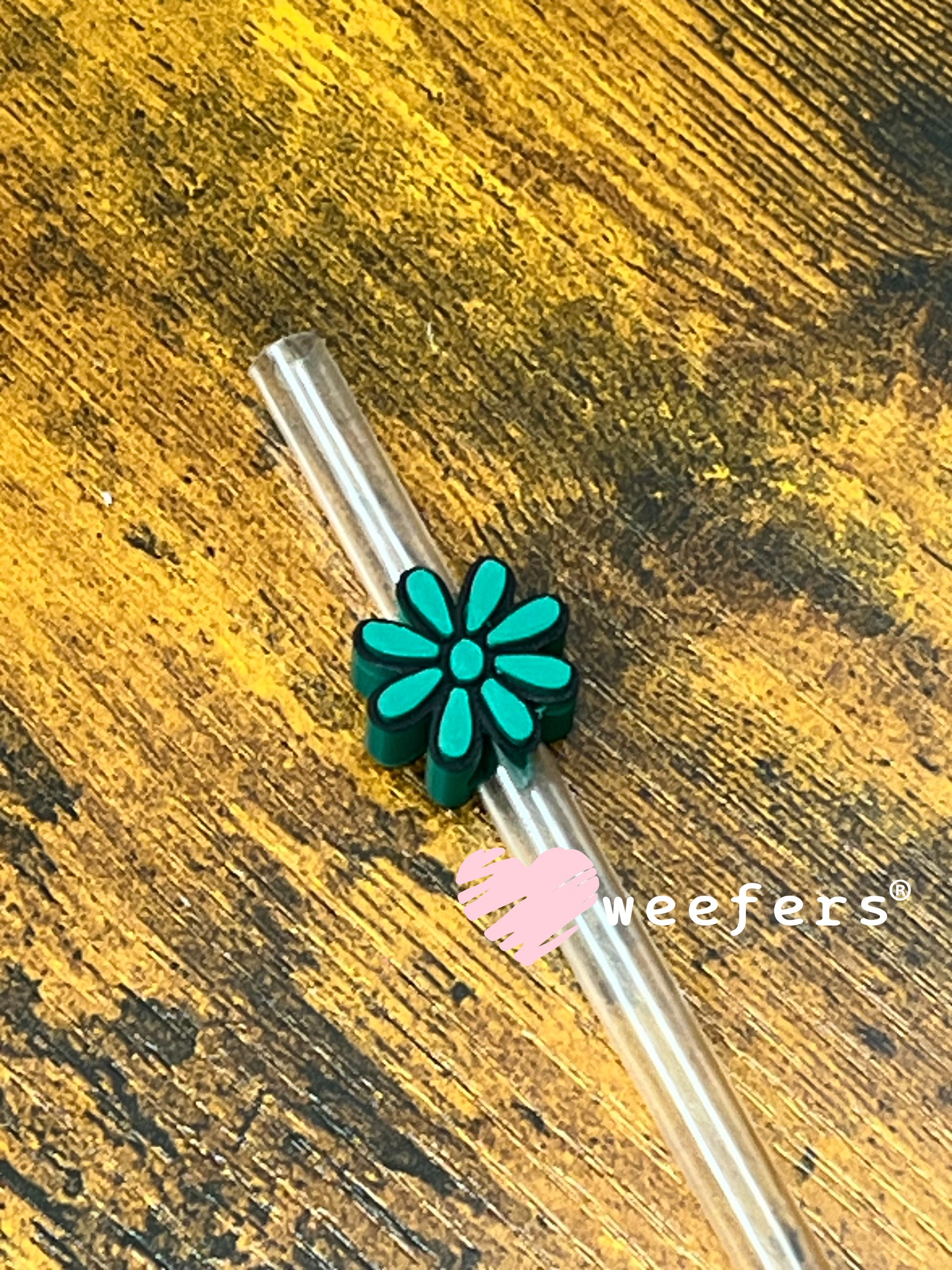 Daisy Straw Topper Buddy Hunter Green and Black - Small Weefers