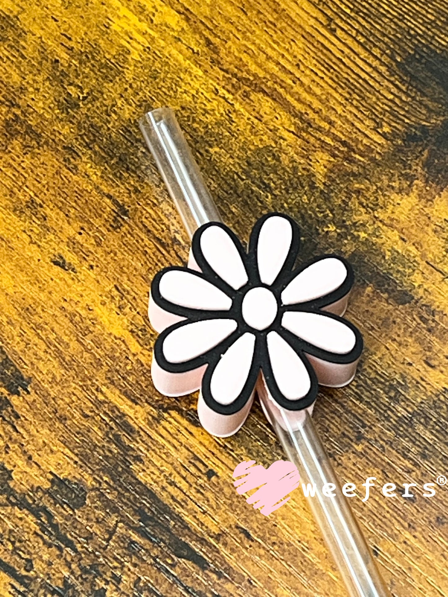 Daisy Straw Topper Buddy Pale Pink - Large Weefers