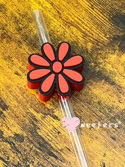Daisy Straw Topper Buddy Red and Black - Large Weefers