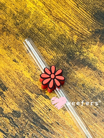 Daisy Straw Topper Buddy Red and Black - Small Weefers
