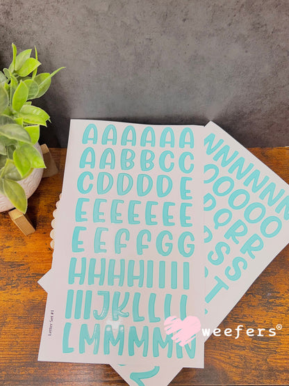 UV DTF Letter Decals for Custom Names Letter Set 1 Weefers