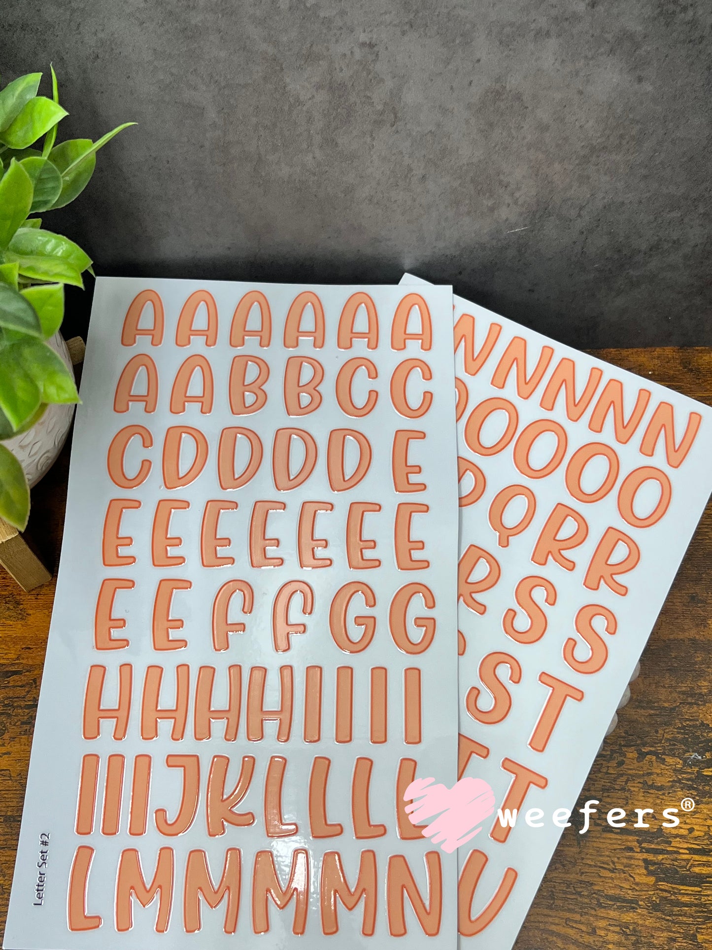 UV DTF Letter Decals for Custom Names Letter Set 2 Weefers