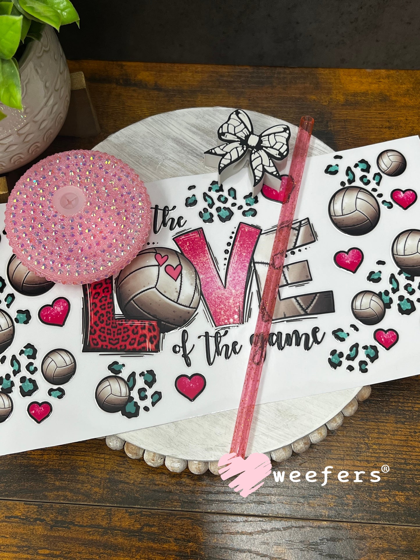 UV DTF Cup Wrap – For the Love of the Game Volleyball Weefers