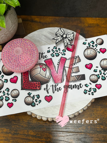 UV DTF Cup Wrap – For the Love of the Game Volleyball Weefers