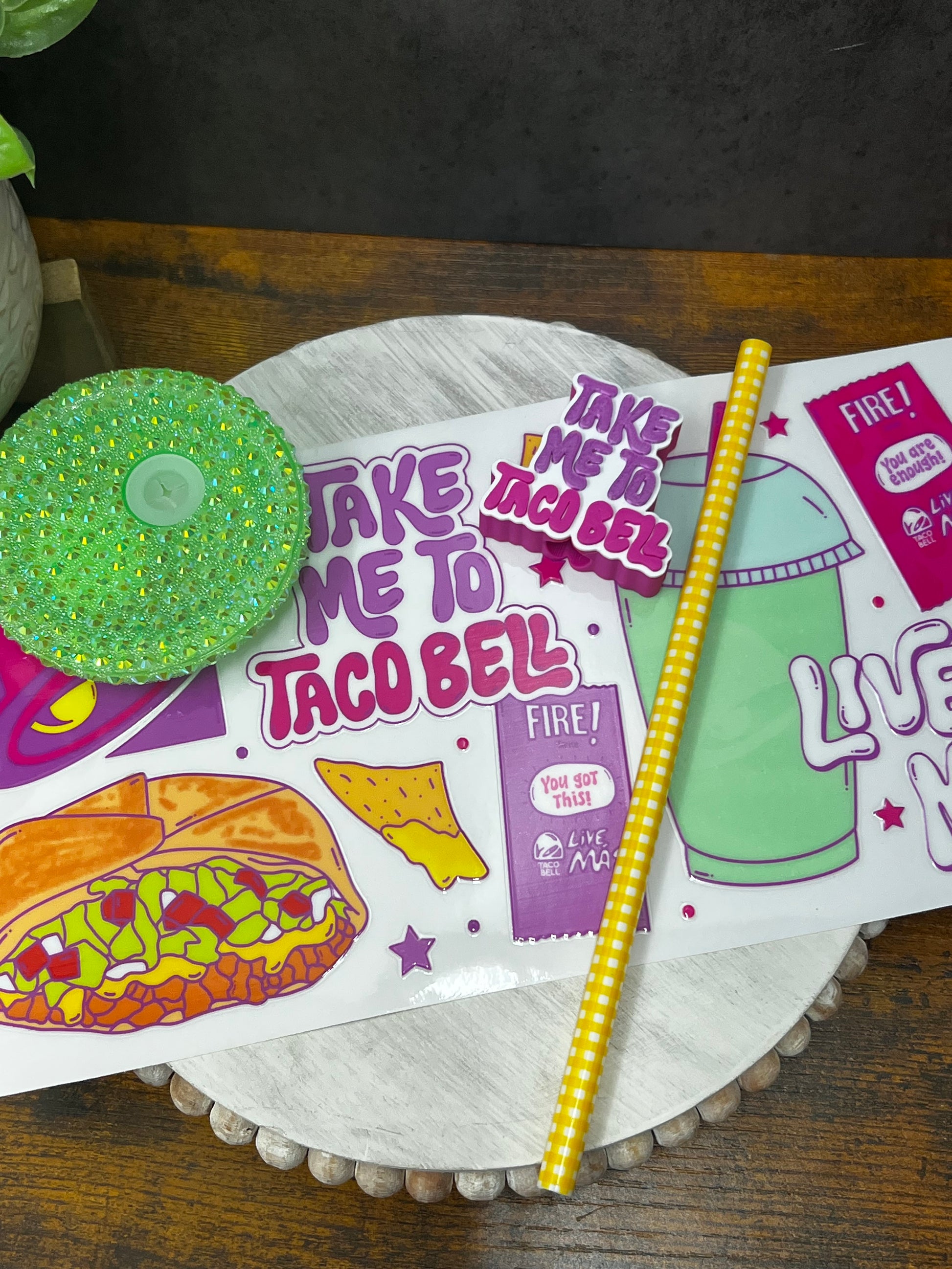 UV DTF Cup Wrap – Take Me To Taco Bell Weefers