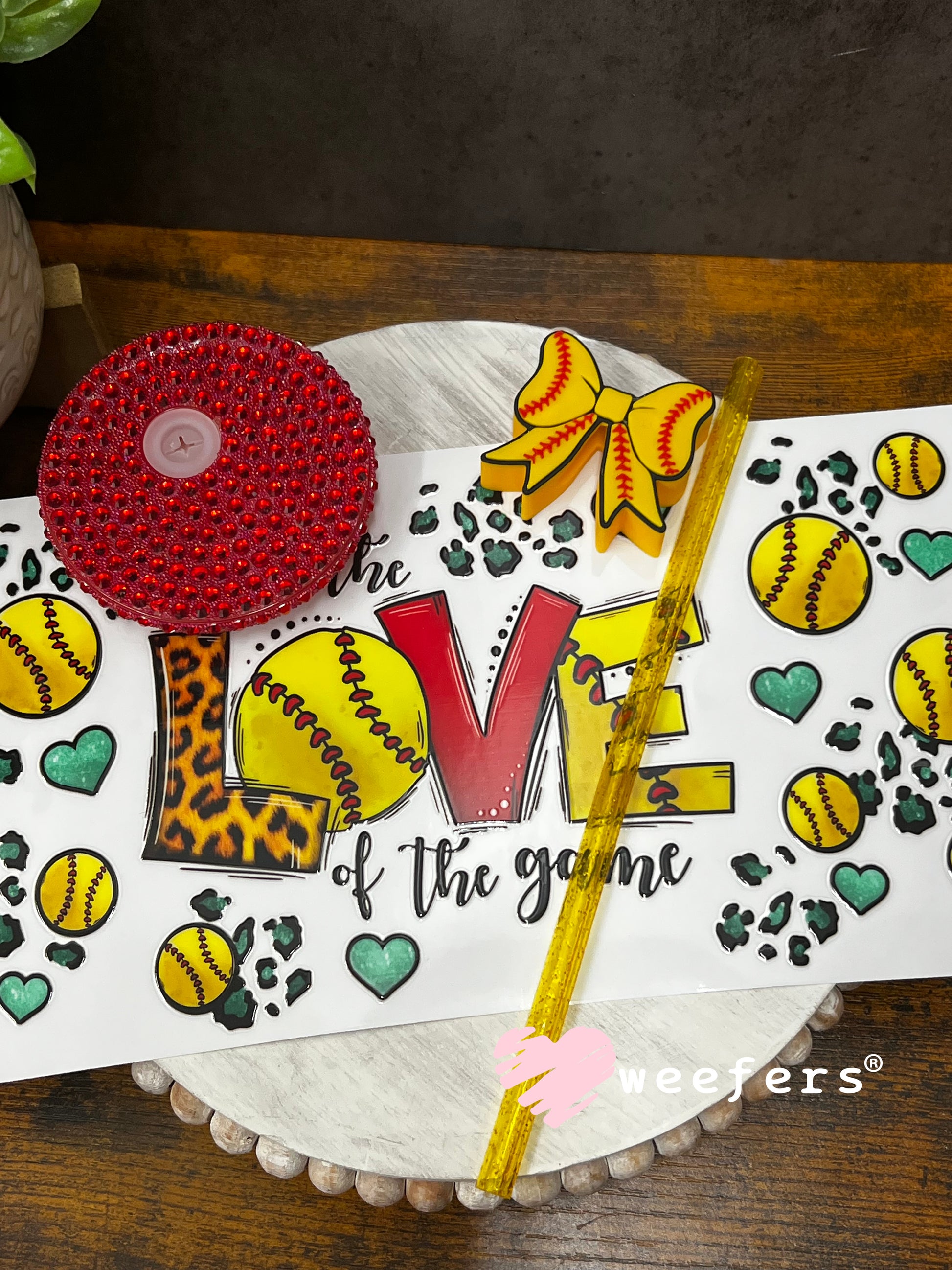 UV DTF Cup Wrap – For the Love of the Game Softball Weefers