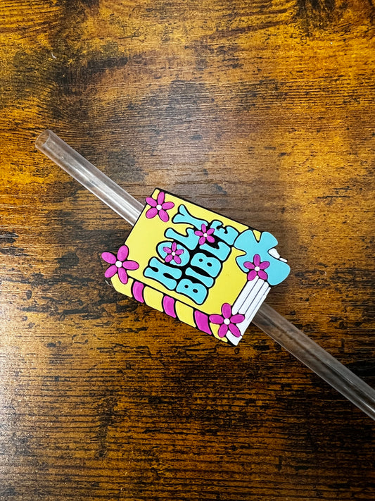 Straw Topper Buddy - Holy Bible Yellow Magenta and Mint Green (Fits both 8mm and 10mm Straws) Weefers