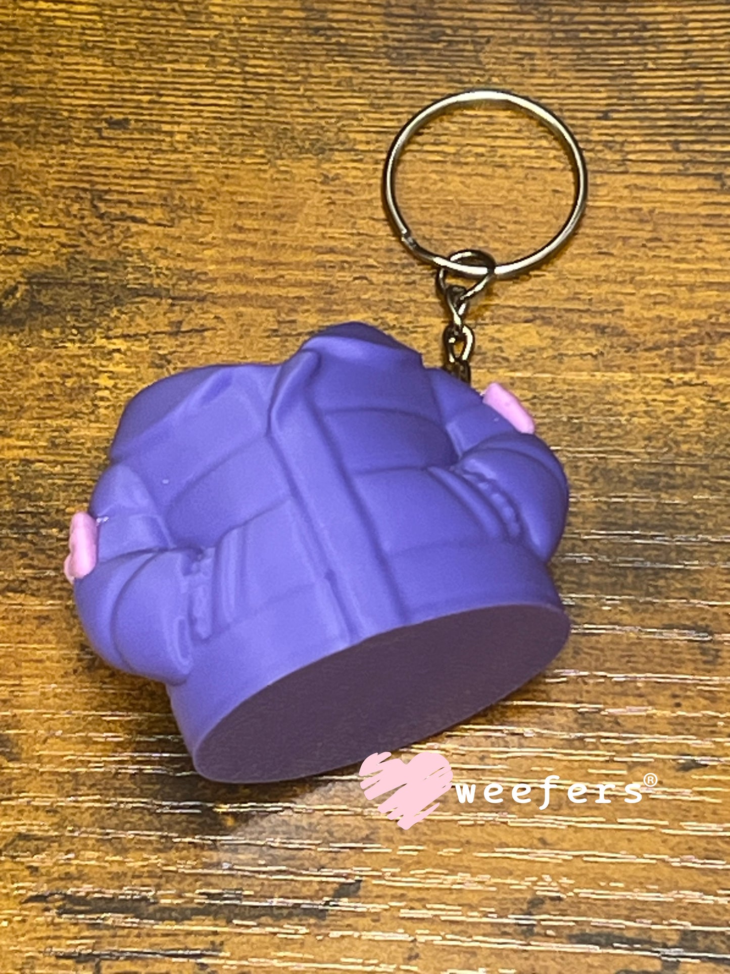 Keychain Fidget Clickers #22 - Purple Puffer Jacket Weefers