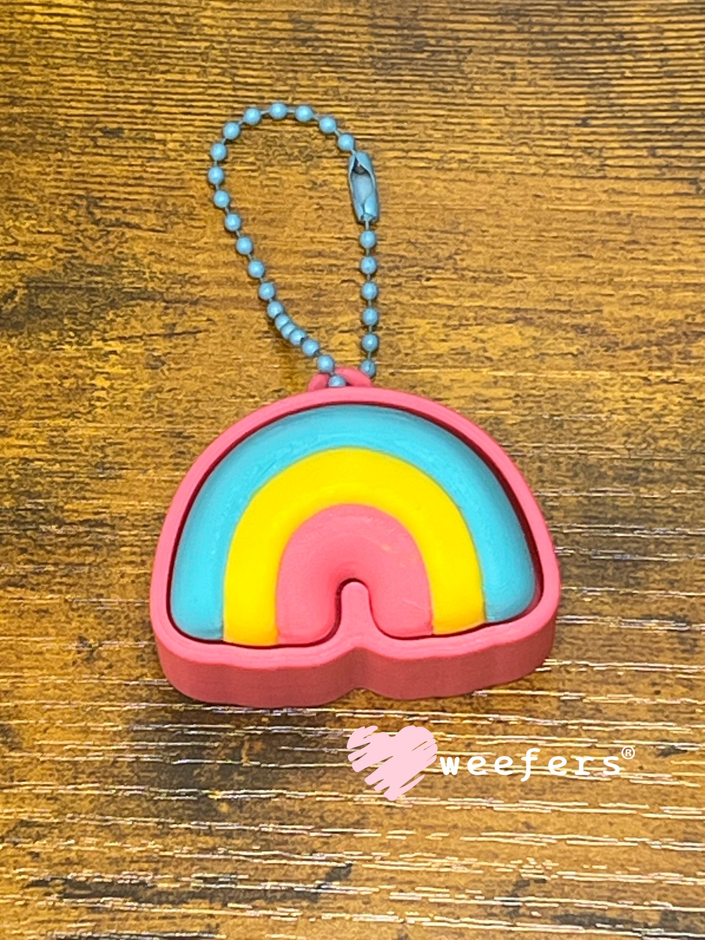 Keychain Fidget Clickers #1 - Rainbow Clicker Weefers
