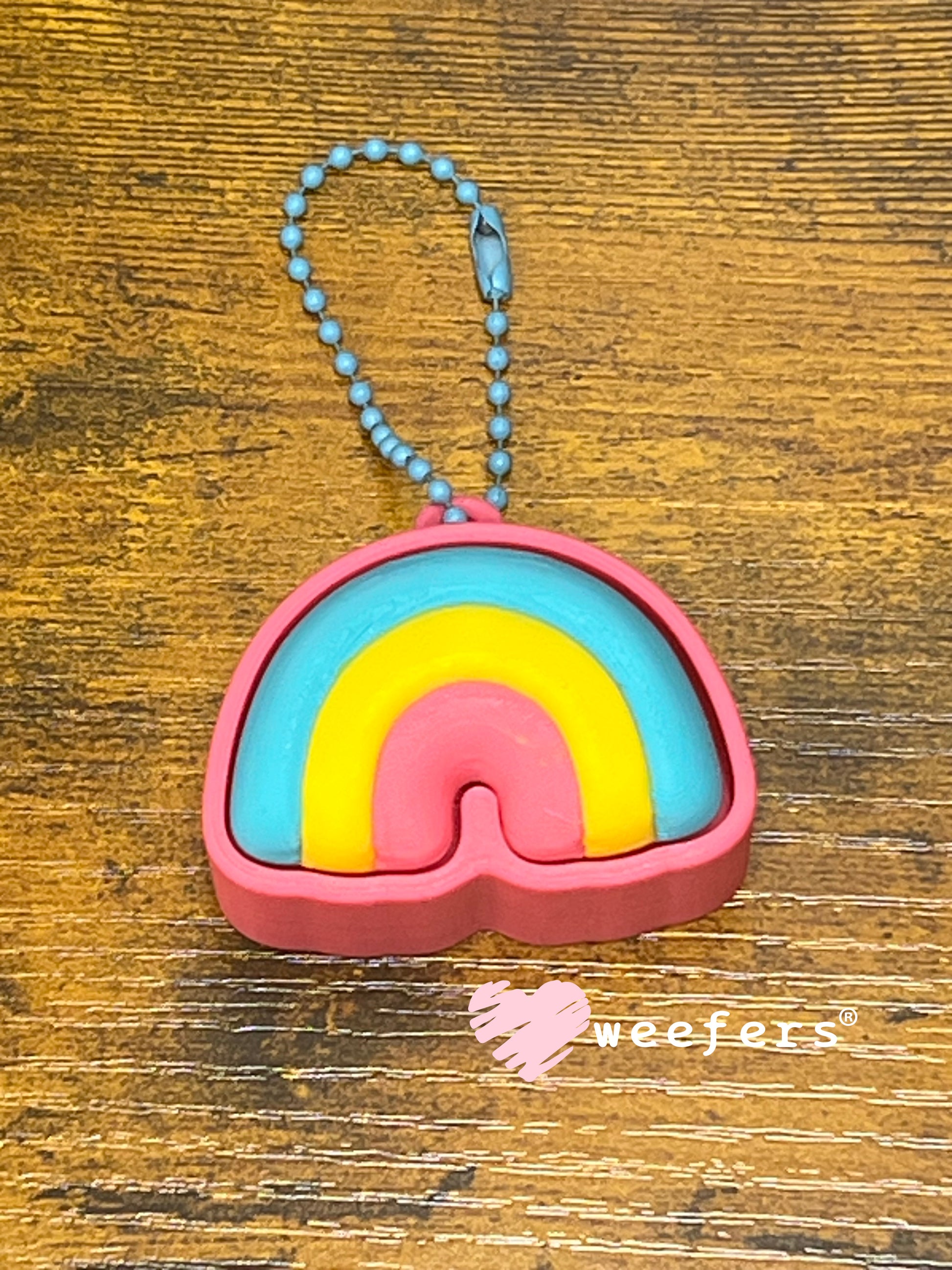 Keychain Fidget Clickers #1 - Rainbow Clicker Weefers