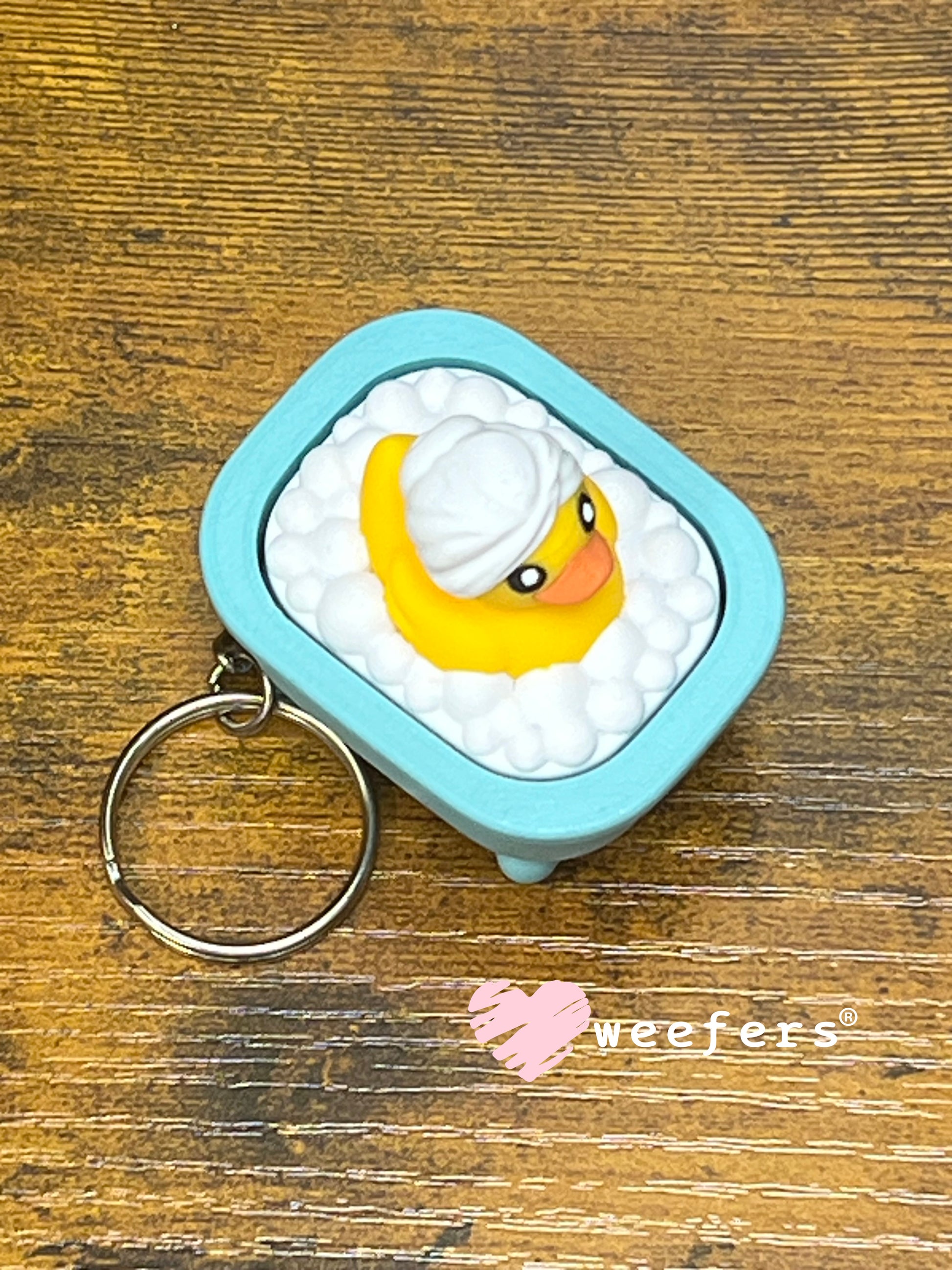 Keychain Fidget Clickers #5 - Duck in Tub Weefers