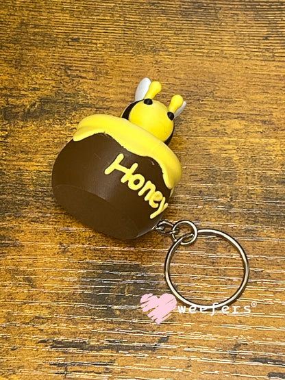 Keychain Fidget Clickers #7 - Honey Bee Weefers