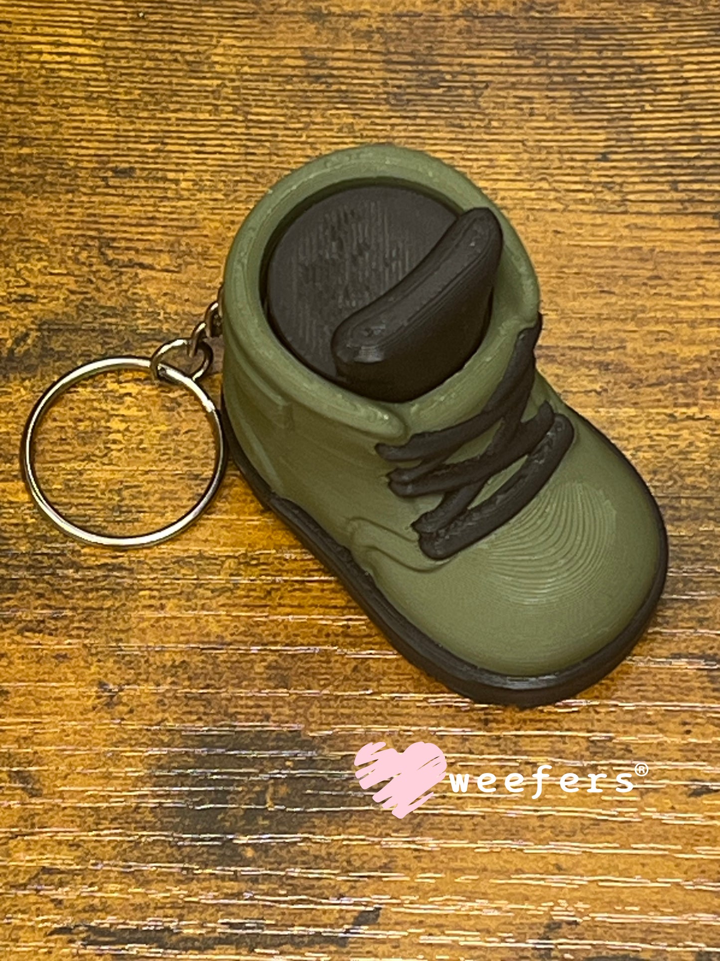 Keychain Fidget Clickers #15 - Green Boot Weefers