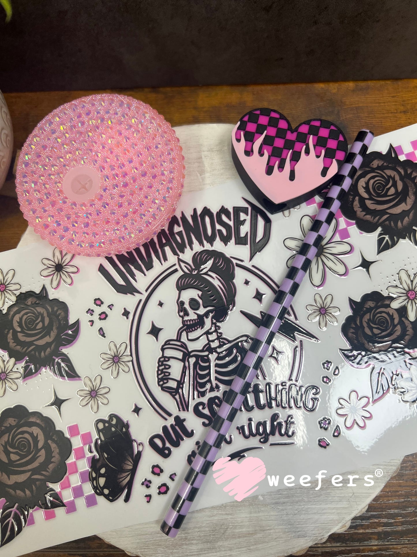 16oz Generic Glass Can Cups UV DTF Kits #93 - Undiagnosed But Something Ain't Right Weefers