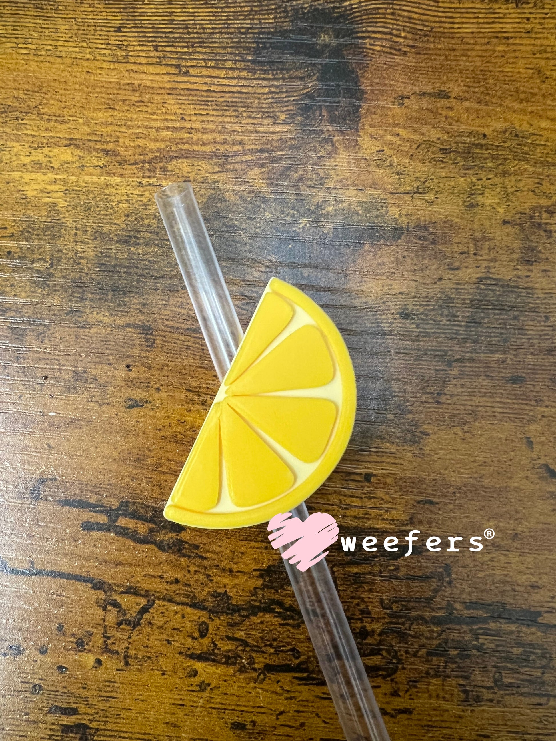 Straw Topper Buddy - Lemon Slice (Fits both 8mm and 10mm straws) Weefers