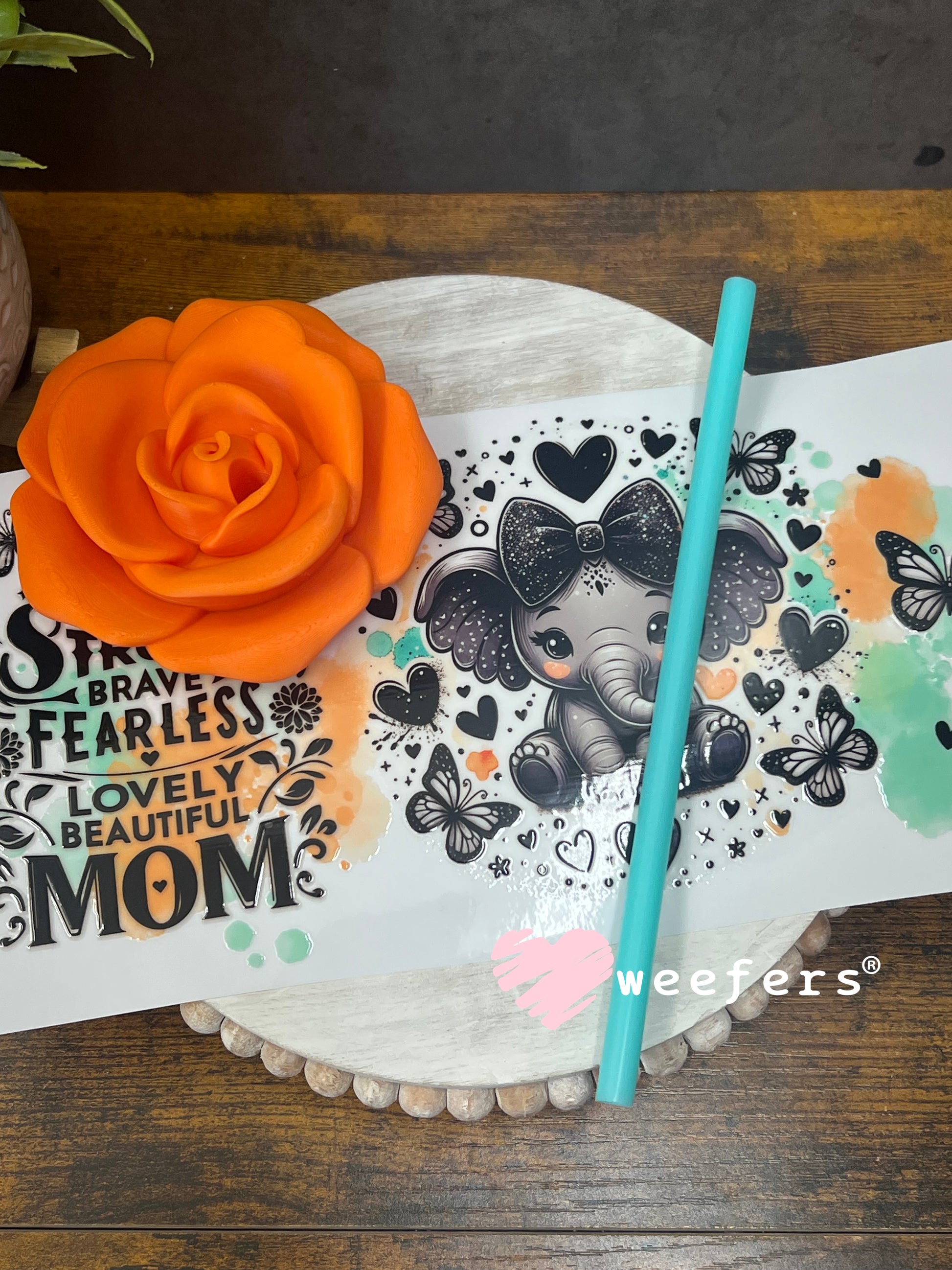 UV DTF Cup Wrap – She is Strong Weefers