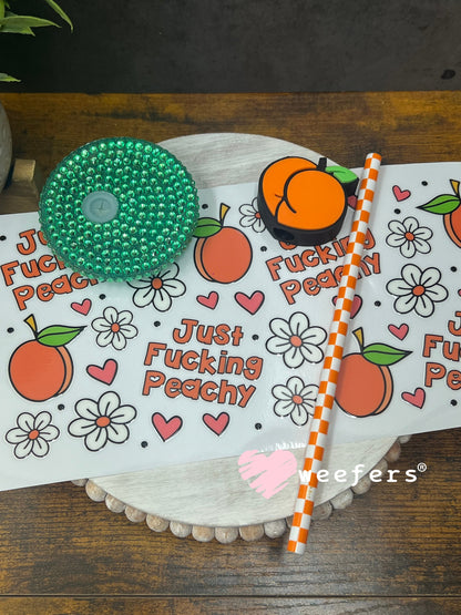 UV DTF Cup Wrap – Just F'in Peachy Weefers