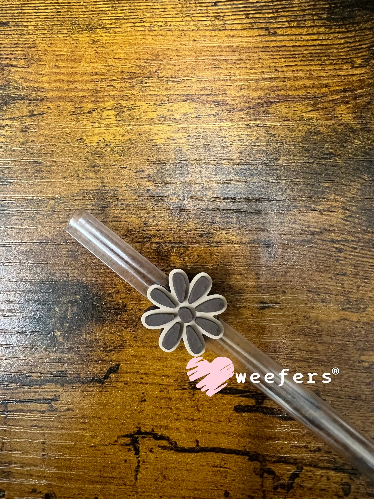 Daisy Straw Topper Buddy Brown and Tan - Small Weefers