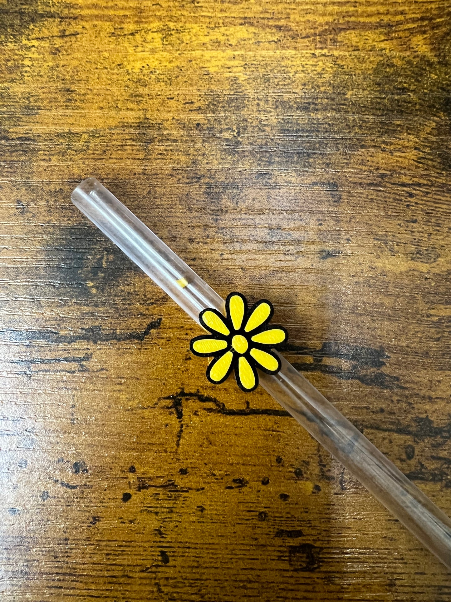 Daisy Straw Topper Buddy Yellow and Black - Small Weefers