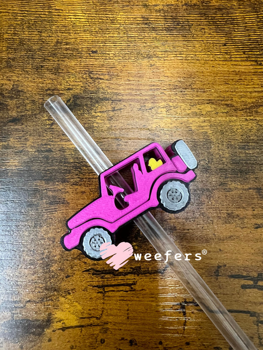 Straw Topper Buddy - Magenta Off Road (Fits both 8mm and 10mm straws) Weefers