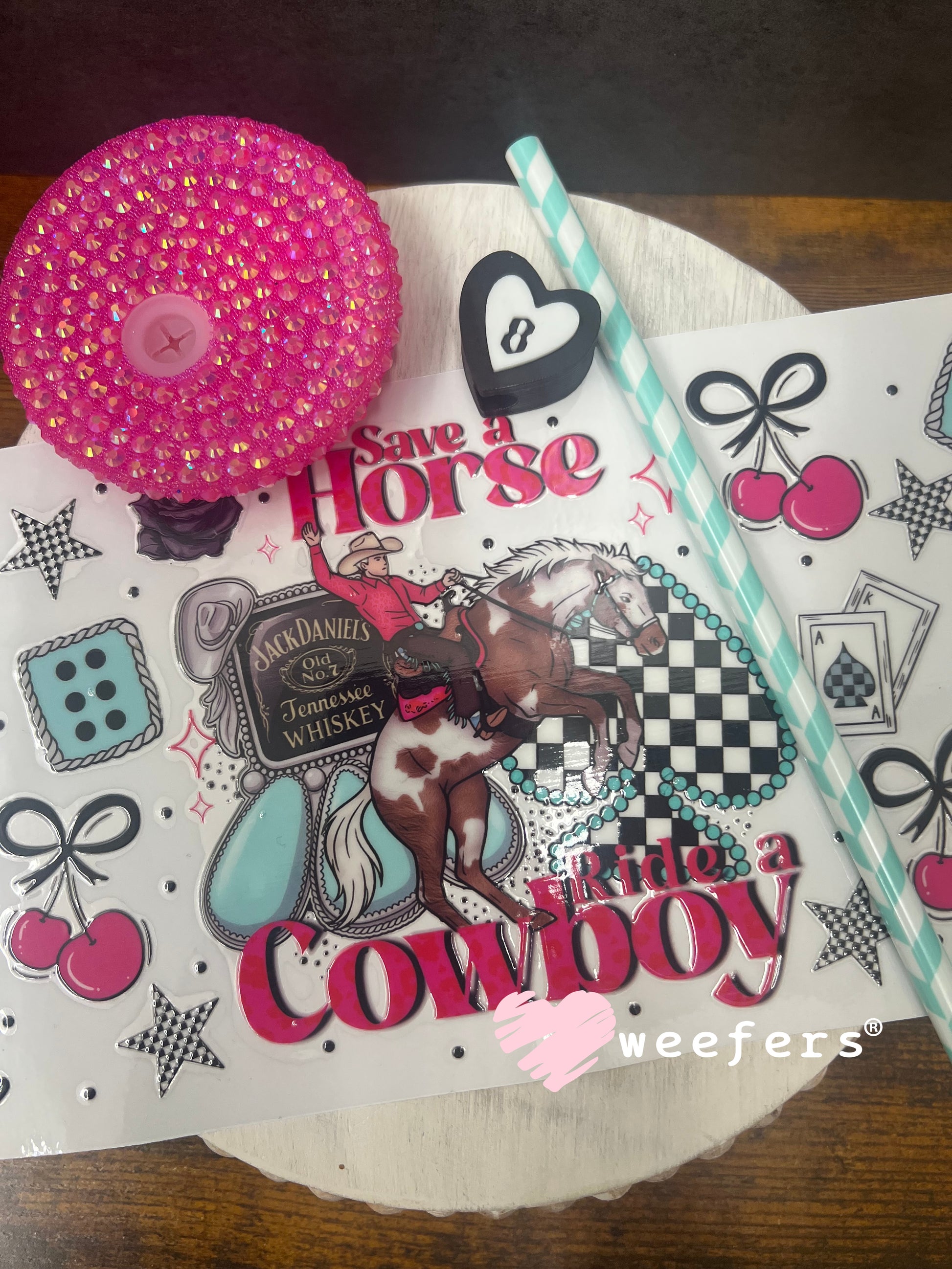 UV DTF Cup Wrap – Save a Horse Ride a Cowboy - Weefers Exclusive Weefers