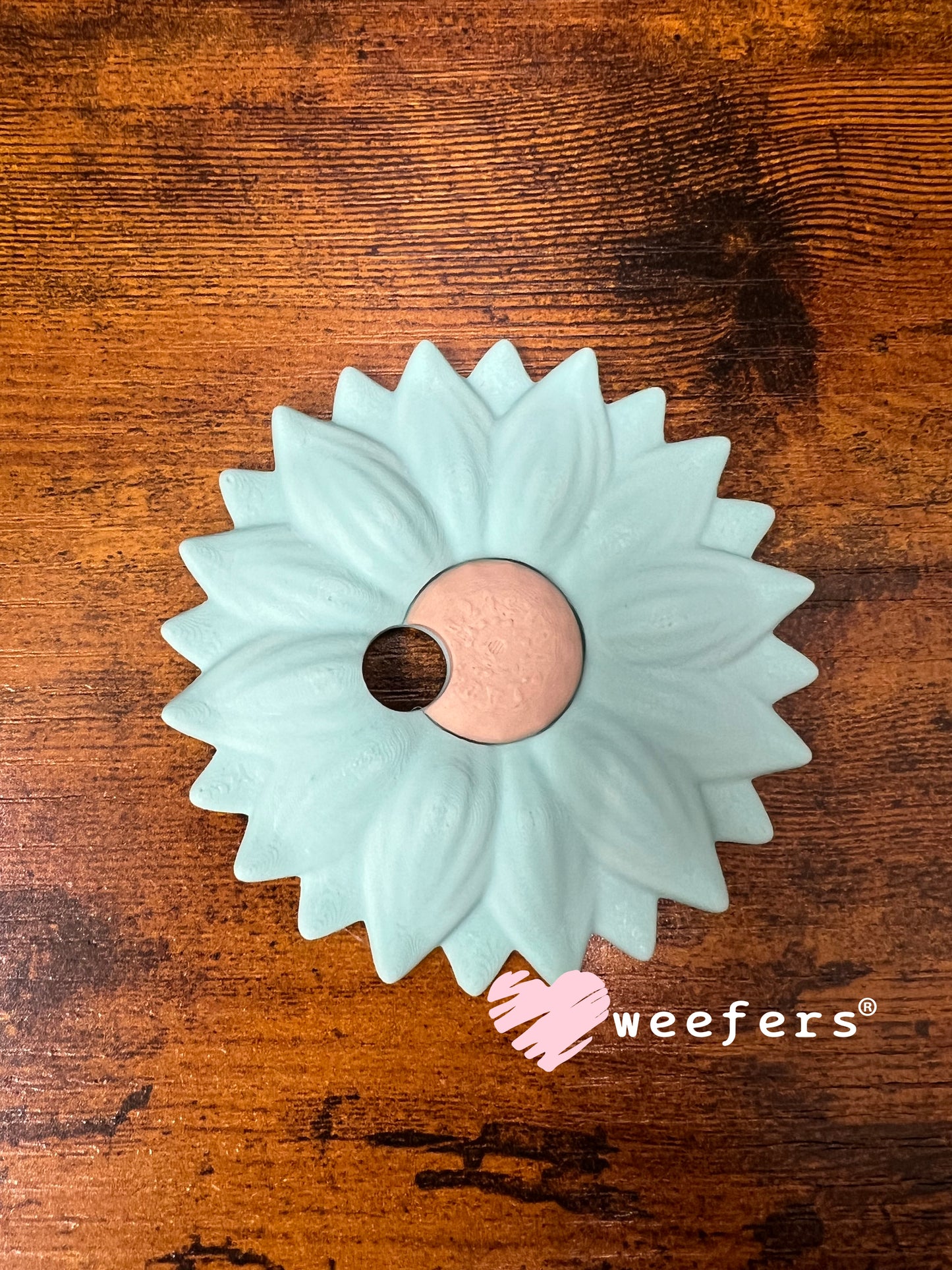 Lid Topper - Sunflower - Mint (Fits 16oz Can Shaped Cups) Weefers
