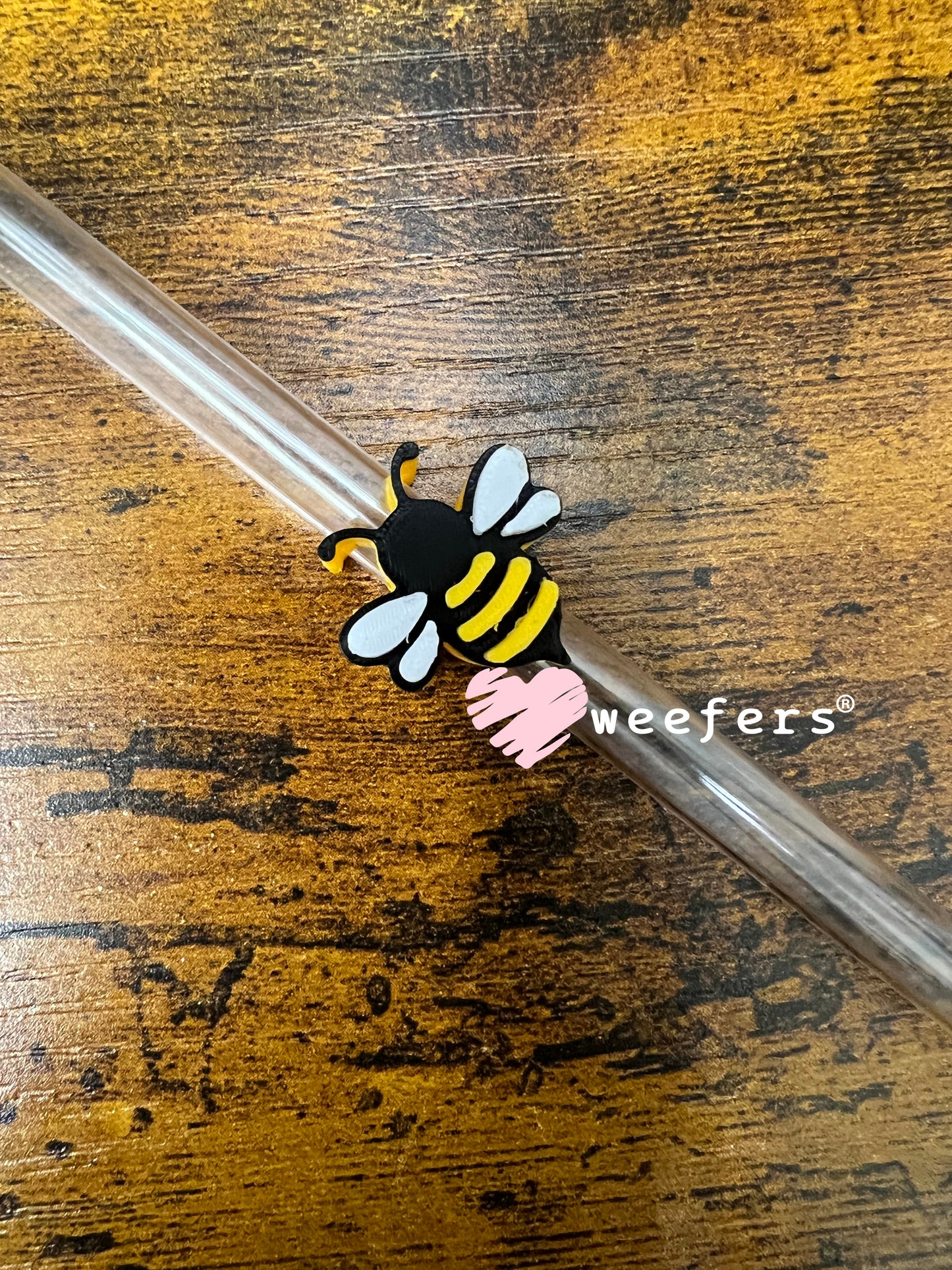 Bumble Bee Straw Topper Buddy Small Weefers