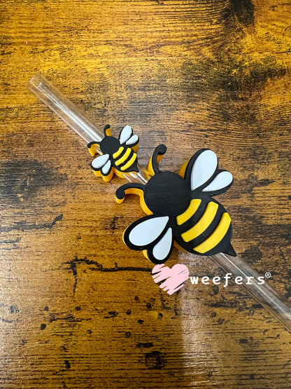 Bumble Bee Straw Topper Buddy Weefers
