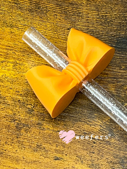 Oversized Coquette Bow Lid Toppers for Tumblers | Bridesmaid (Fits Both 8mm and 10mm straws) Sunflower Yellow Weefers