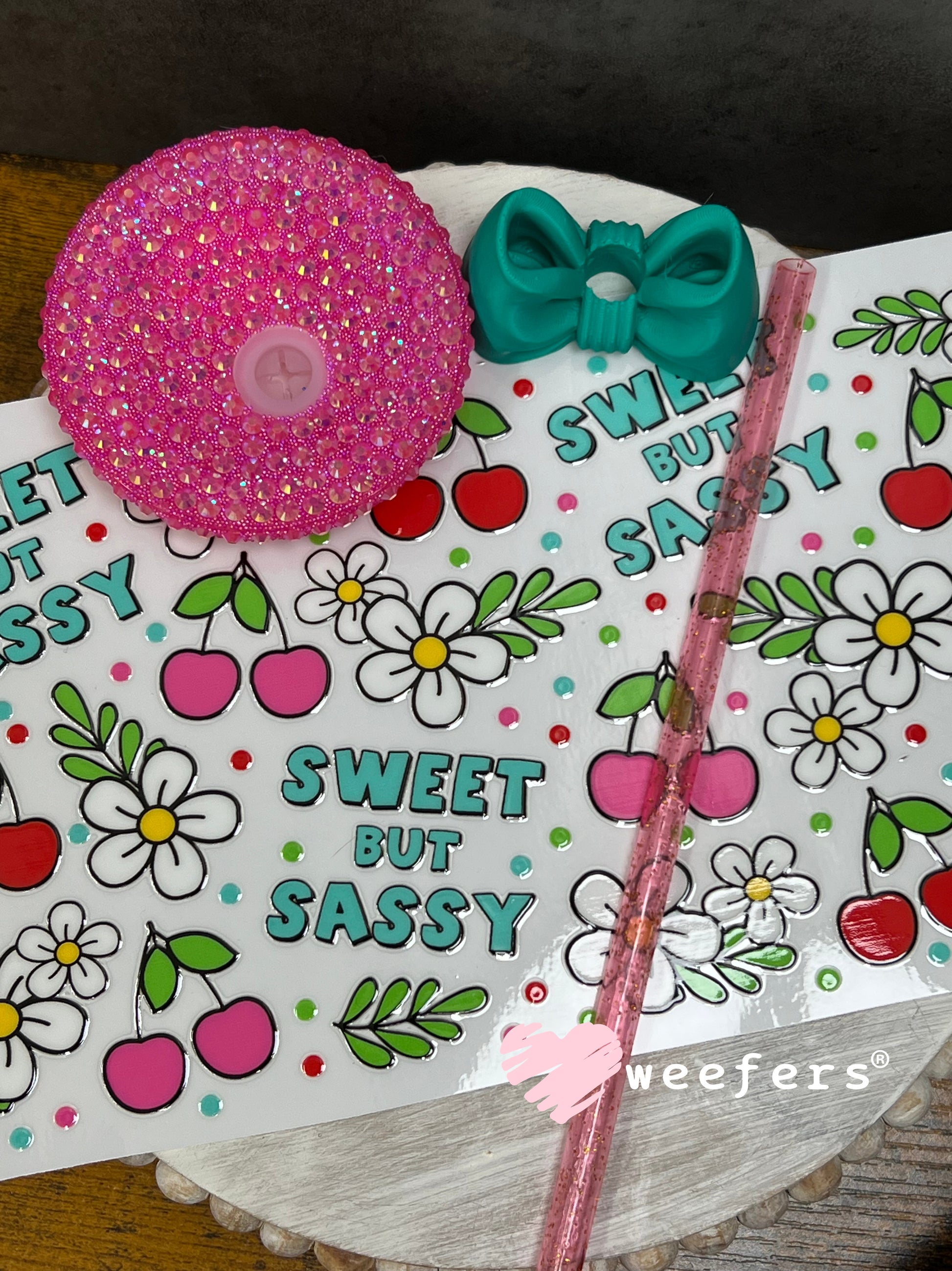 16oz Generic Glass Can Cups UV DTF Kits #45 - Sweet but Sassy Weefers