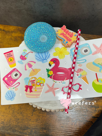 UV DTF Cup Wraps - Flamingo Pool Weefers
