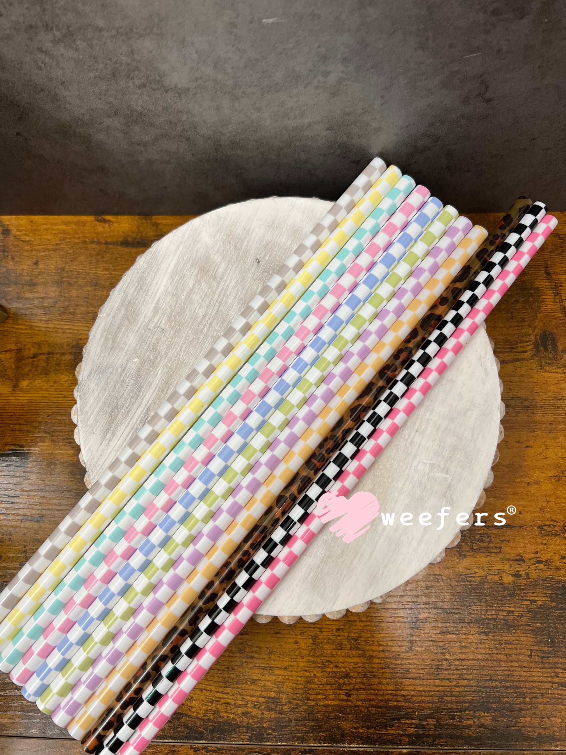 Patterned Straws Fits 24oz Can Sized Cups Weefers