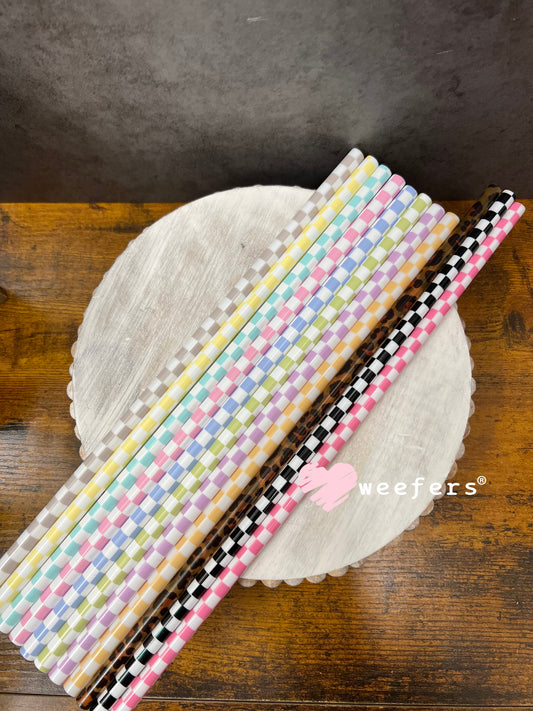 Patterned Straws Fits 24oz Can Sized Cups Weefers