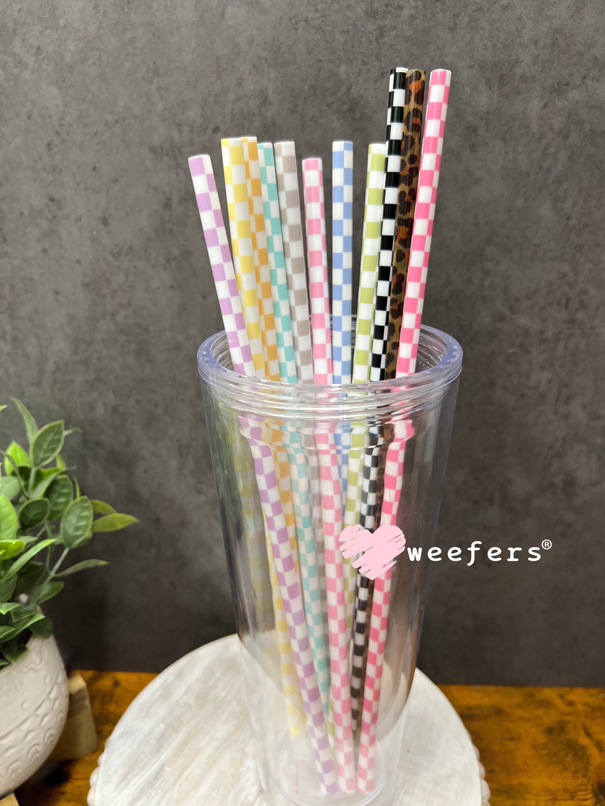 Patterned Straws Fits 24oz Can Sized Cups Weefers