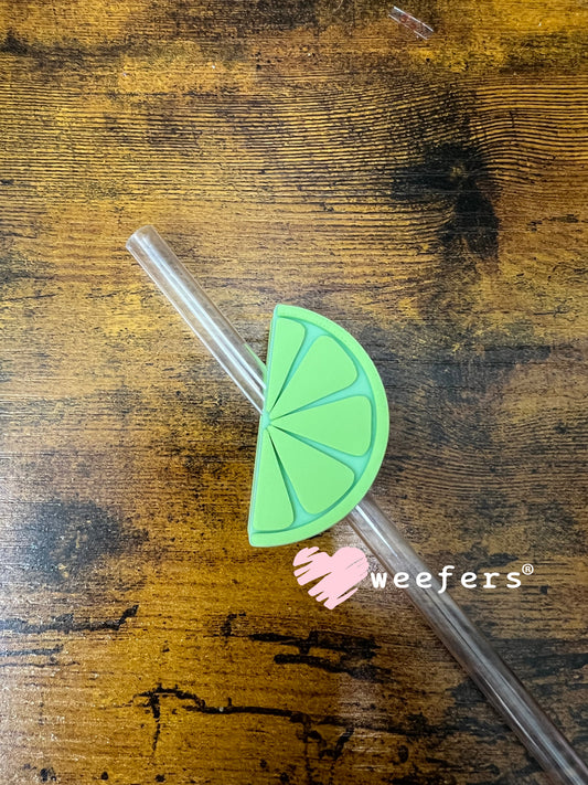 Straw Topper Buddy - Lime Slice (Fits both 8mm and 10mm straws) Weefers