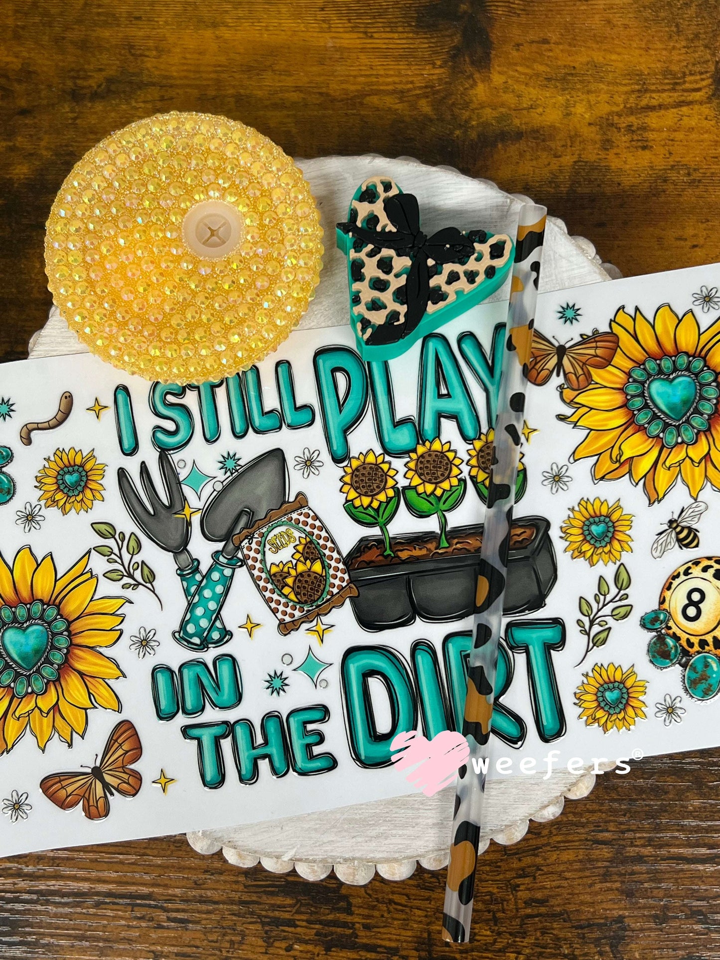 I Still Play in the Dirt - 16oz Generic Glass Can Cups UV DTF Kit