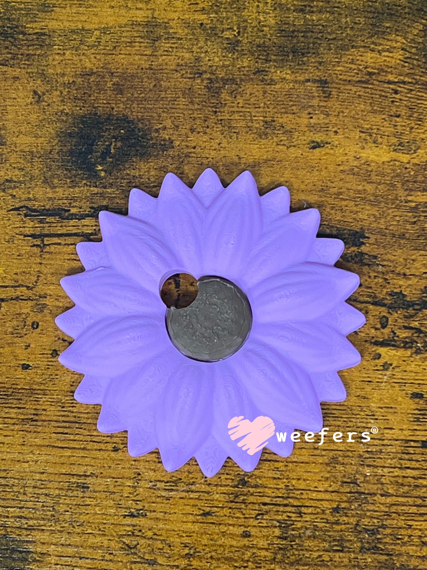 Sunflower Lid Topper with Off-Center Straw Hole for 16oz Can Glass & Snowglobe Cups