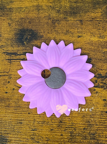 Sunflower Lid Topper with Off-Center Straw Hole for 16oz Can Glass & Snowglobe Cups