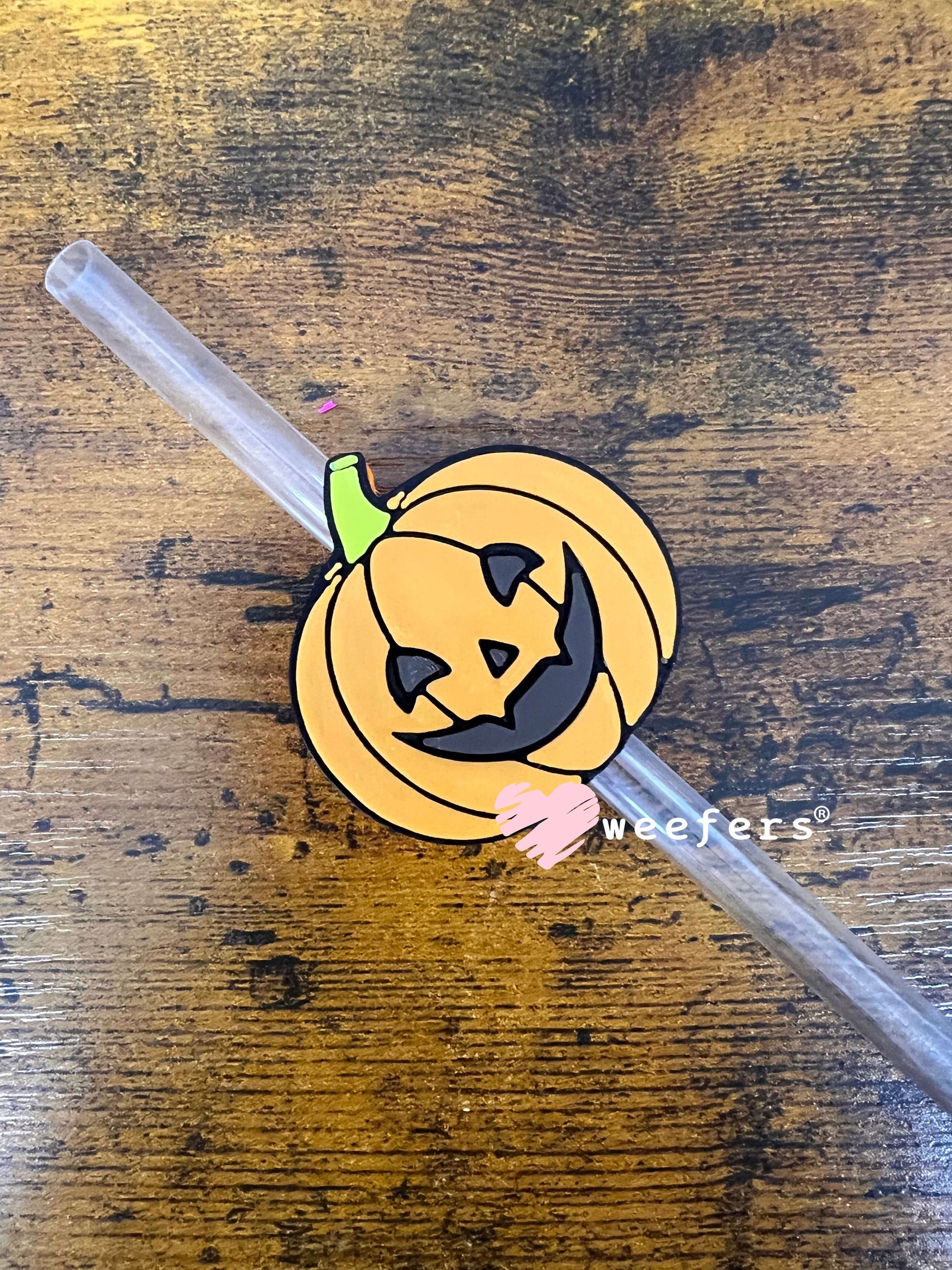 Jack-o-Lantern Halloween - Straw Topper Buddy (Fits both 8mm and 10mm straws) Weefers