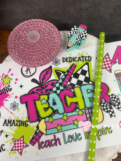 UV DTF Cup Wraps - Teacher Daily Reminders Weefers