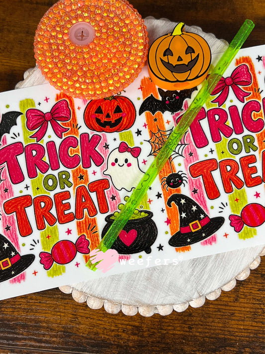 Trick or Treat - 16oz Generic Glass Can Cups UV DTF Kit