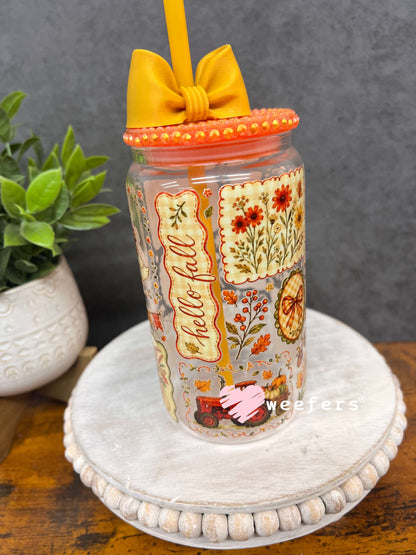 UV DTF Cup Wraps - Hello Fall Collage Weefers