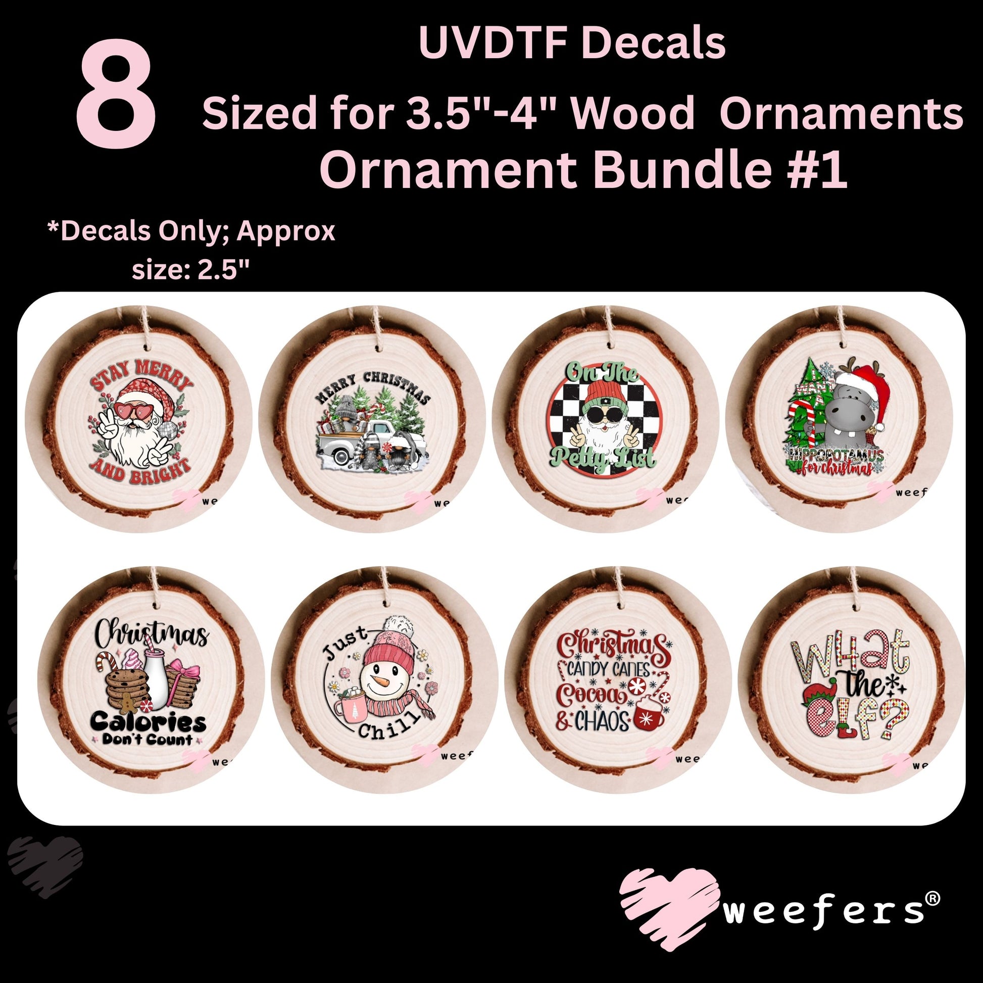 UV DTF Ornament Decal Bundle