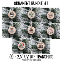 Load image into Gallery viewer, (8) Christmas Ornament Bundle #1 UV DTF Transfer
