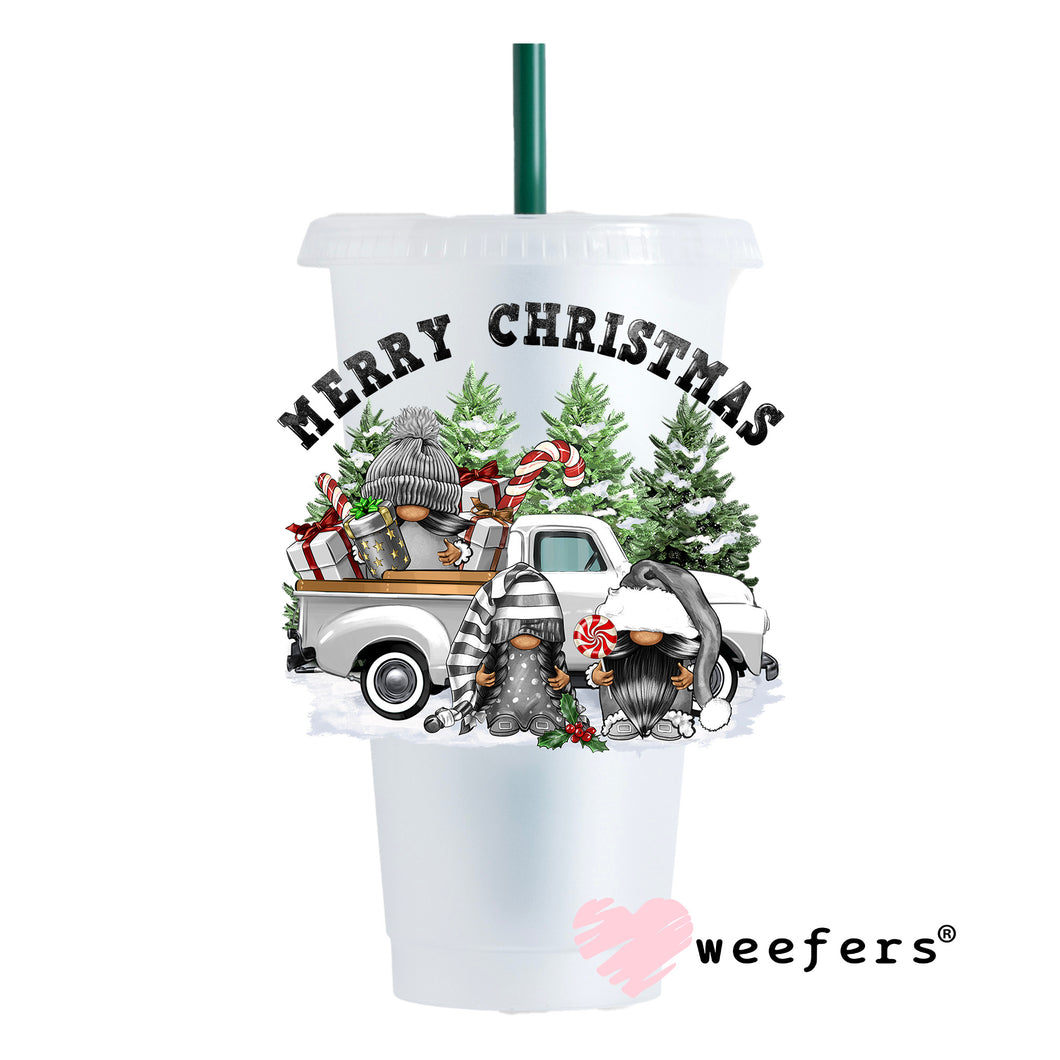 Merry Christmas Gnomes and Vintage Truck UV DTF Decal - Weefers